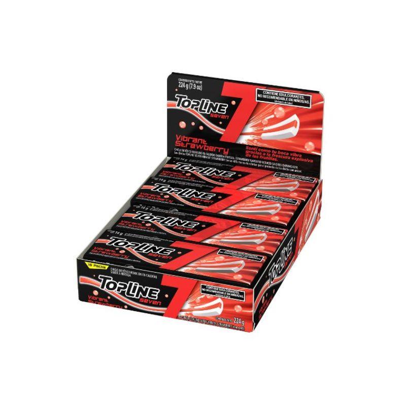 CHICLES TOPLINE 7 BERRY x 16