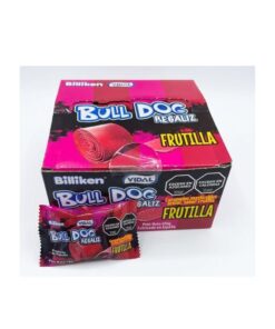 CAJA BULL DOG ROLL REGALIZ FRUTILLA x23u de 19g