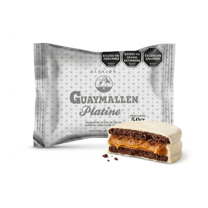 C/U ALFAJOR GUAYMALLEN PLATINO x48g - Imagen 2