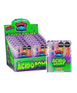 CAJA CHUPETIN BABY DOLL ACIDO POWER 18 PACK de 4 Chupetines